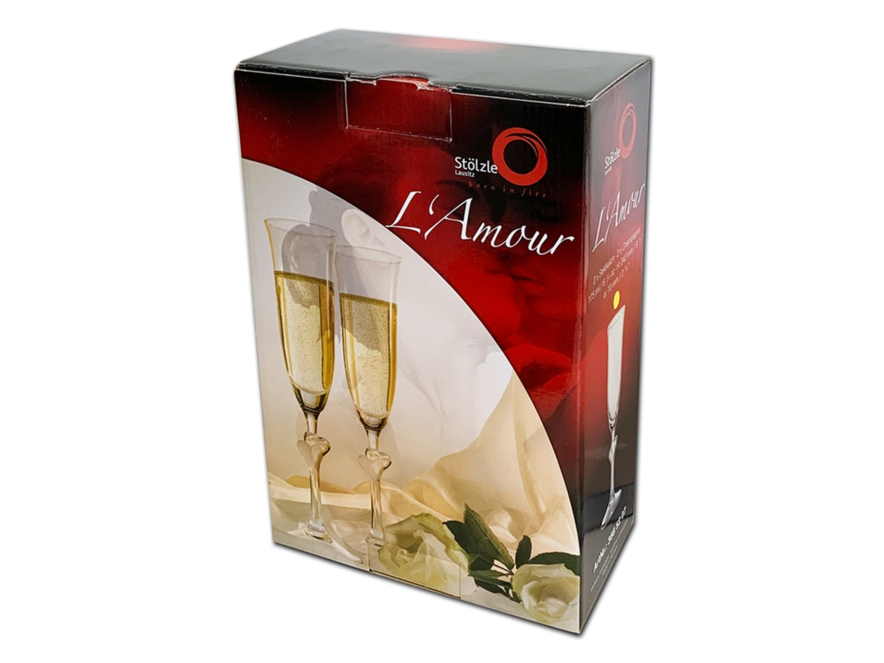 Samppanjalasit Sydän L Amour Sweetheart 2 kplproduct image #2