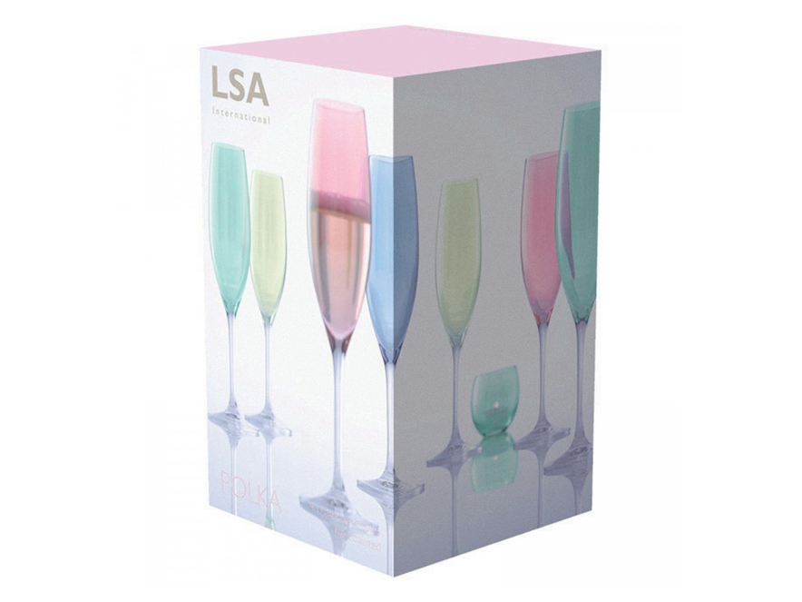 Samppanjalasit LSA Polka Pastel 4 kplproduct image #2