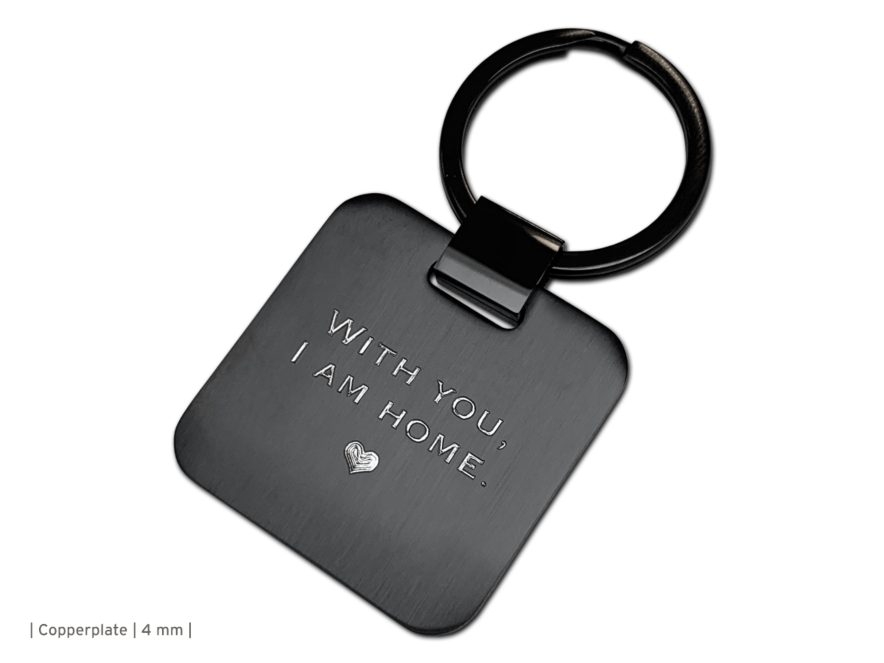 Avaimenperä Steel Square Gun Metalproduct image #3