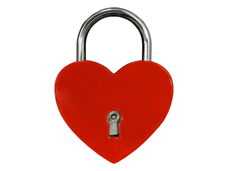 Lemmenlukko Heart Red 44 mmproduct image #1