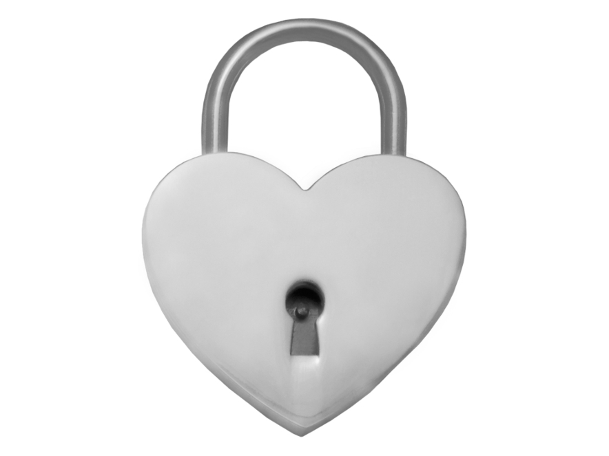 Lemmenlukko Heart Silver 44 mmproduct image #1