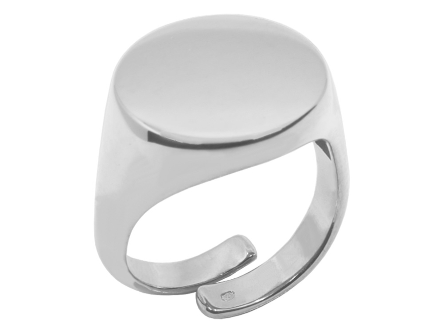 Vincenzo Sinettisormus Miesten Säädettävä 925 Sterling Hopea WRHproduct image #1