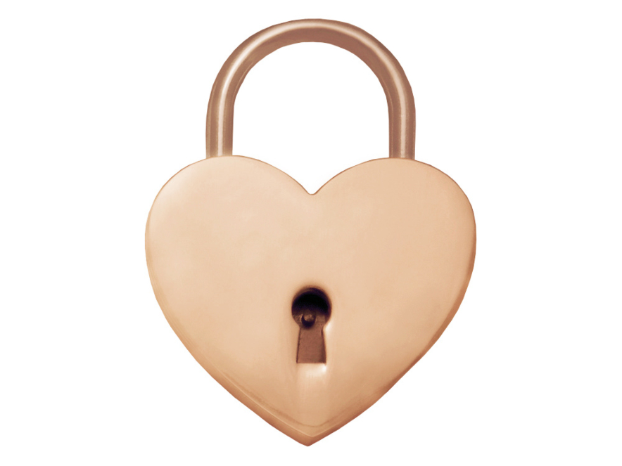 Lemmenlukko Heart Rose Gold 44 mmproduct image #1