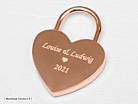 Lemmenlukko Heart Rose Gold 44 mmproduct thumbnail #2