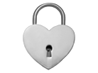 Lemmenlukko Heart Silver 44 mmproduct thumbnail #1