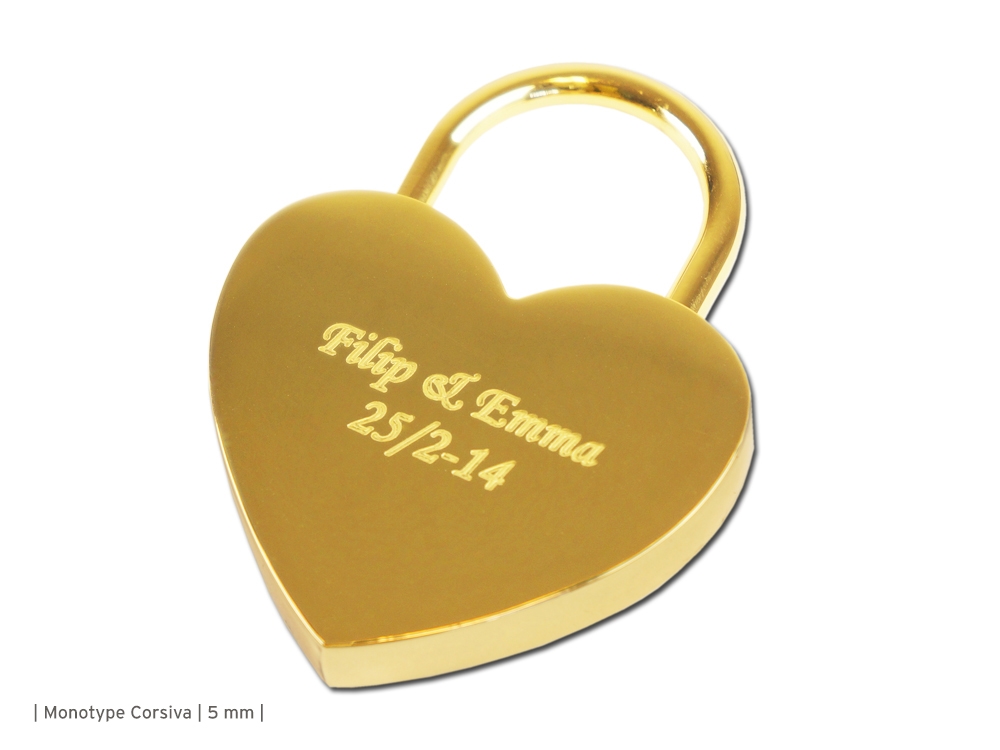 Lemmenlukko Heart Golden 44 mmproduct zoom image #2