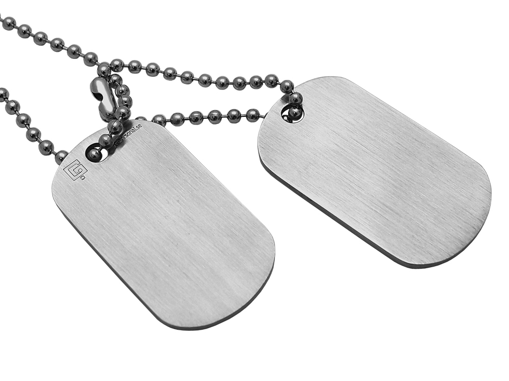 Dog Tag Private Brushed Steelproduct zoom image #1